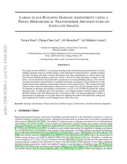 Large-scale Building Damage Assessment using a Novel Hierarchical
  Transformer Architecture on Satellite Images
