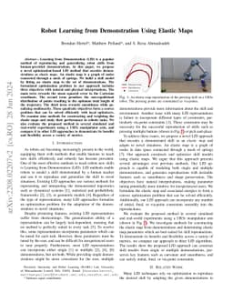 Robot Learning from Demonstration Using Elastic Maps