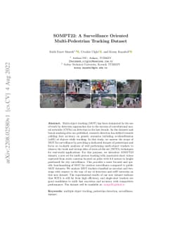 SOMPT22: A Surveillance Oriented Multi-Pedestrian Tracking Dataset