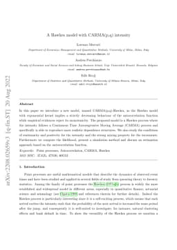 A Hawkes model with CARMA(p,q) intensity