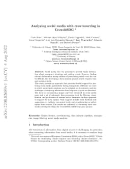 Analyzing social media with crowdsourcing in Crowd4SDG