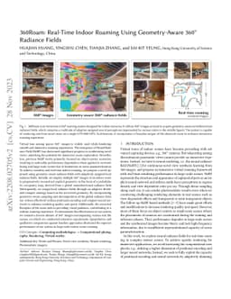360Roam: Real-Time Indoor Roaming Using Geometry-Aware 360$^\circ$
  Radiance Fields