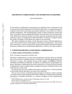 Descriptive combinatorics and distributed algorithms