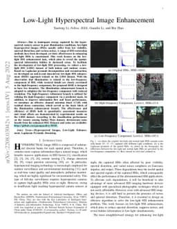 Low-Light Hyperspectral Image Enhancement