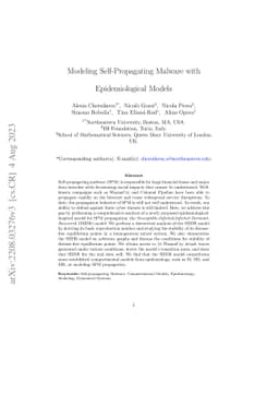 Modeling Self-Propagating Malware with Epidemiological Models