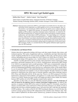 HPO: We won't get fooled again