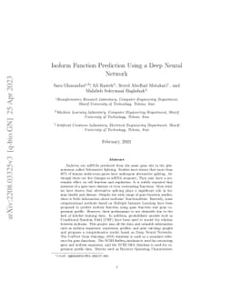 Isoform Function Prediction Using a Deep Neural Network