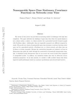 Nonseparable Space-Time Stationary Covariance Functions on Networks
  cross Time