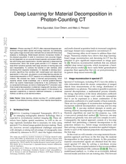 Deep Learning for Material Decomposition in Photon-Counting CT