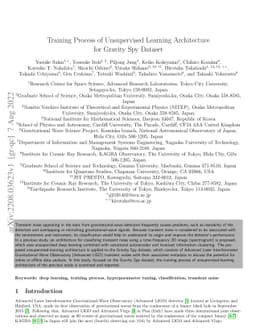 Training Process of Unsupervised Learning Architecture for Gravity Spy
  Dataset