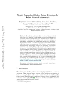 Weakly Supervised Online Action Detection for Infant General Movements