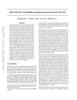 PDO-s3DCNNs: Partial Differential Operator Based Steerable 3D CNNs