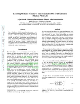 Learning Modular Structures That Generalize Out-of-Distribution