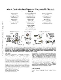 Mixels: Fabricating Interfaces using Programmable Magnetic Pixels