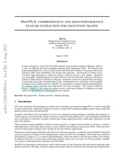 DeepTLS: comprehensive and high-performance feature extraction for
  encrypted traffic