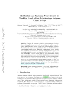CheXRelNet: An Anatomy-Aware Model for Tracking Longitudinal
  Relationships between Chest X-Rays
