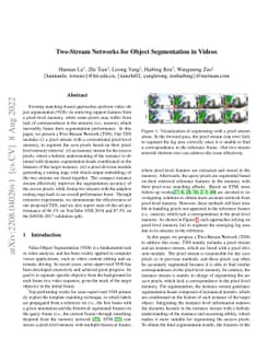 Two-Stream Networks for Object Segmentation in Videos