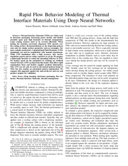 Rapid Flow Behavior Modeling of Thermal Interface Materials Using Deep
  Neural Networks