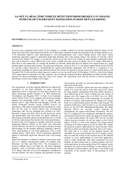 SA-NET.v2: Real-time vehicle detection from oblique UAV images with use
  of uncertainty estimation in deep meta-learning