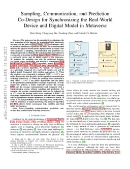 Sampling, Communication, and Prediction Co-Design for Synchronizing the
  Real-World Device and Digital Model in Metaverse