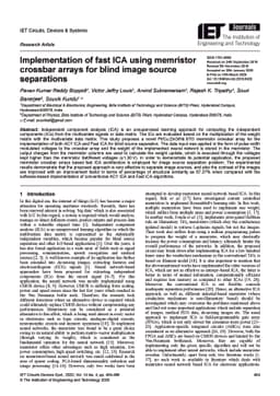 Implementation of fast ICA using memristor crossbar arrays for blind
  image source separations