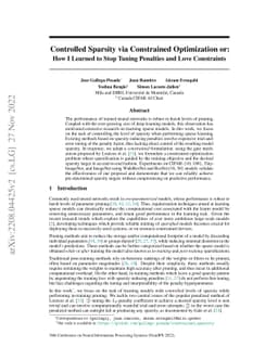 Controlled Sparsity via Constrained Optimization or: How I Learned to
  Stop Tuning Penalties and Love Constraints