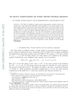 On exact computation of Tukey depth central regions