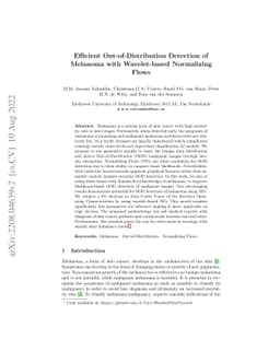 Efficient Out-of-Distribution Detection of Melanoma with Wavelet-based
  Normalizing Flows