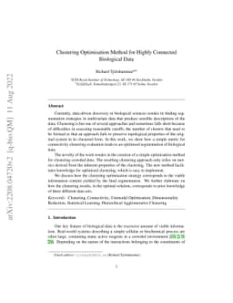 Clustering Optimisation Method for Highly Connected Biological Data