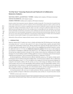 "Is It My Turn?" Assessing Teamwork and Taskwork in Collaborative
  Immersive Analytics