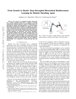 From Scratch to Sketch: Deep Decoupled Hierarchical Reinforcement
  Learning for Robotic Sketching Agent