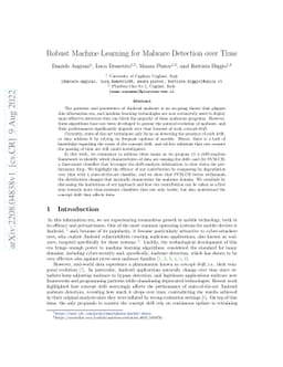 Robust Machine Learning for Malware Detection over Time