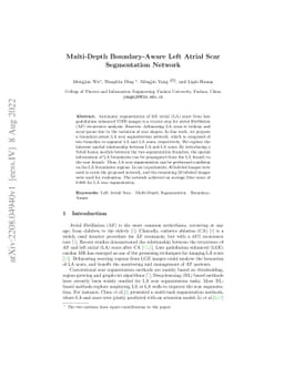 Multi-Depth Boundary-Aware Left Atrial Scar Segmentation Network
