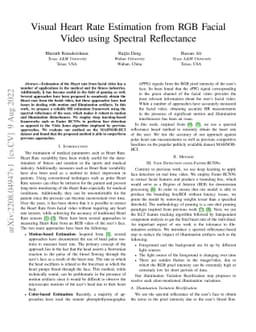 Visual Heart Rate Estimation from RGB Facial Video using Spectral
  Reflectance