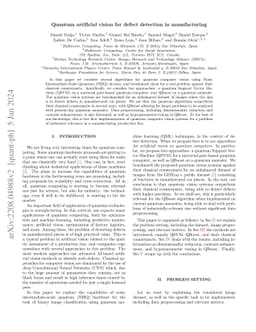Quantum artificial vision for defect detection in manufacturing