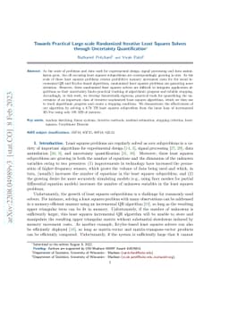 Towards Practical Large-scale Randomized Iterative Least Squares Solvers
  through Uncertainty Quantification