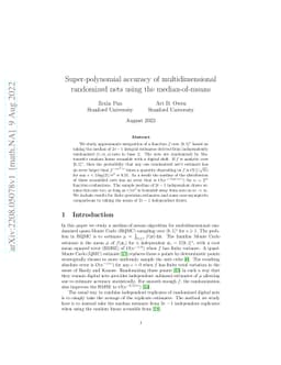 Super-polynomial accuracy of multidimensional randomized nets using the
  median-of-means
