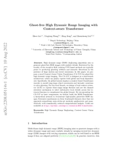 Ghost-free High Dynamic Range Imaging with Context-aware Transformer