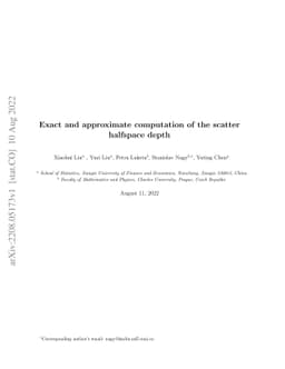 Exact and approximate computation of the scatter halfspace depth