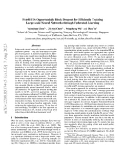 FedOBD: Opportunistic Block Dropout for Efficiently Training Large-scale
  Neural Networks through Federated Learning