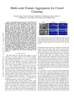 Multi-scale Feature Aggregation for Crowd Counting