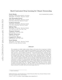 Hard-Constrained Deep Learning for Climate Downscaling