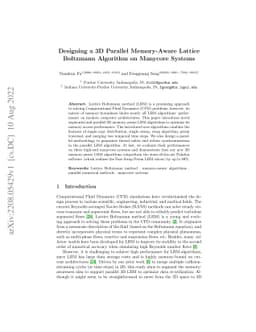 Designing a 3D Parallel Memory-Aware Lattice Boltzmann Algorithm on
  Manycore Systems