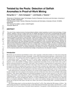 Twisted by the Pools: Detection of Selfish Anomalies in Proof-of-Work
  Mining
