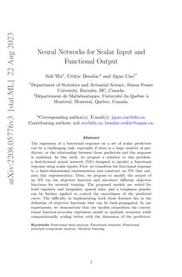 Neural Networks for Scalar Input and Functional Output