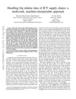 Handling big tabular data of ICT supply chains: a multi-task,
  machine-interpretable approach