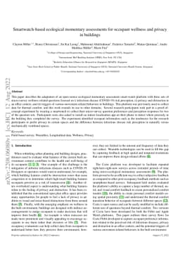 Smartwatch-based ecological momentary assessments for occupant wellness
  and privacy in buildings