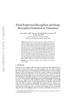 Facial Expression Recognition and Image Description Generation in
  Vietnamese