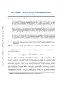 ALS: Augmented Lagrangian Sketching Methods for Linear Systems
