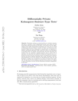 Differentially Private Kolmogorov-Smirnov-Type Tests